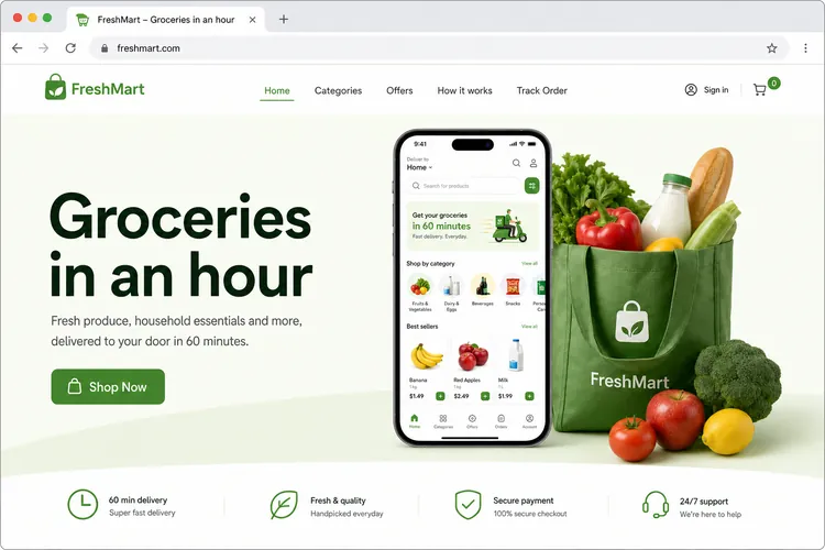 FreshCrate website built white-label by Next Level Devs